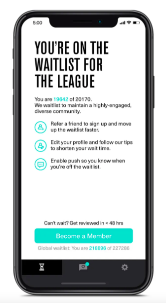 the league waitlist